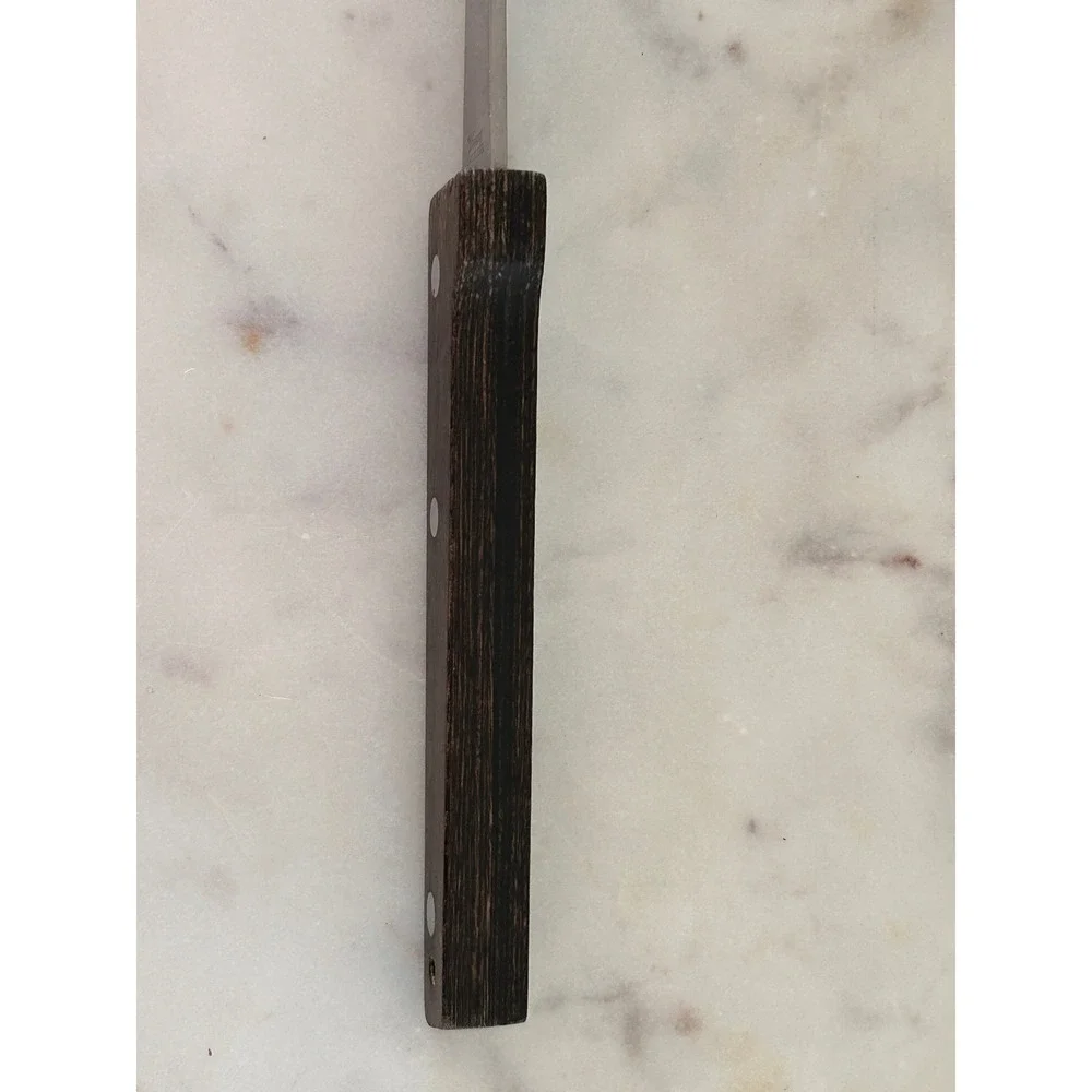 Vernco Vintage Carving Fork Stainless Steel Japan Wood Handle Mid Century Modern